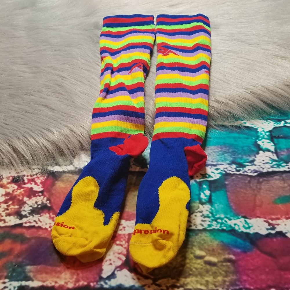 Pro Compression Marathon Socks Multi Stripe - image 1